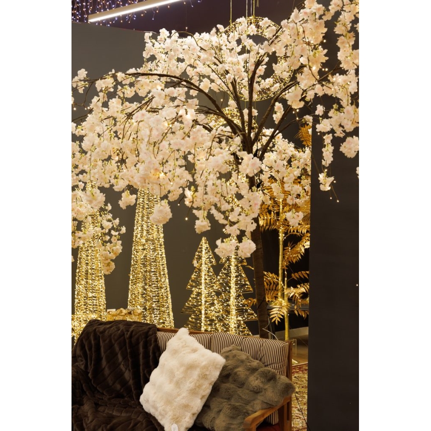 LED Різдвяна декоративна штучна ялинка CHERRY TREE 288xLED/230V 2,5 м вишня