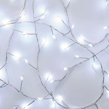LED Різдвяна гірлянда 100xLED/3xAA 2,7 m холодний білий