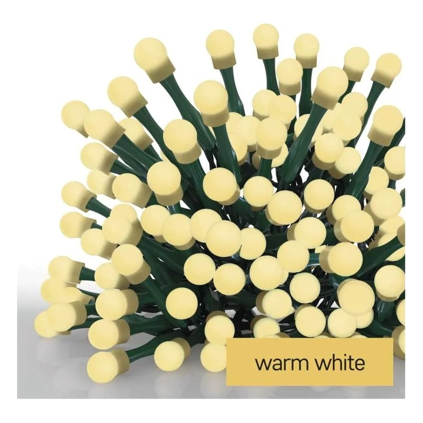 LED-різдвяна гірлянда 200 LED, 8 режимів, 20 м, IP44, тепле біле