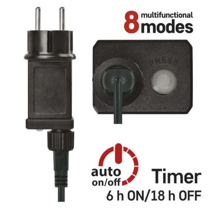 LED-різдвяна гірлянда 200xLED/8 функцій 25m IP44 мультиколірна