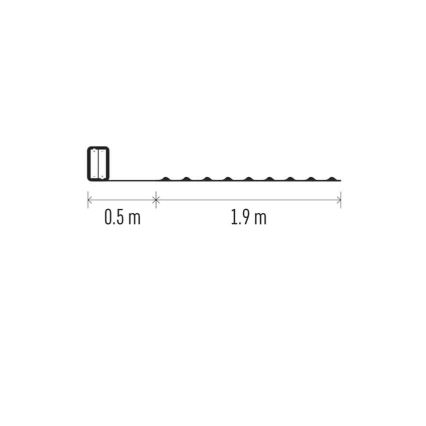 LED Різдвяна гірлянда 20xLED/2xAA 2,4m холодне біле світло