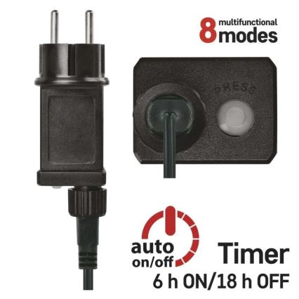 LED-різдвяна гірлянда 300xLED/8 функцій 35m IP44 теплий білий