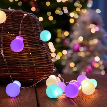 LED Різдвяна гірлянда 40xLED/2xAA 4,3 m мультиколірна