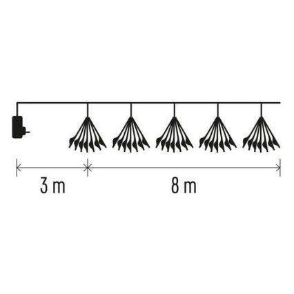 LED Різдвяна гірлянда 450xLED/11m тепле біле