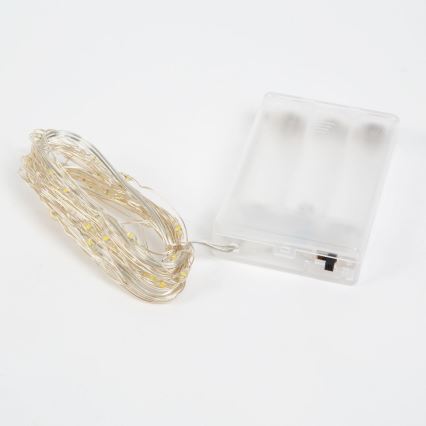 LED Різдвяна гірлянда 50xLED/3xAA 5,25m холодно-білий