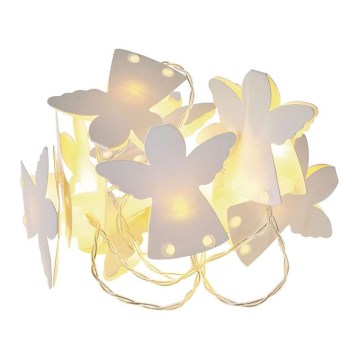 LED Різдвяна гірлянда CHAIN 10xLED/2xAA 1,65m теплий білий