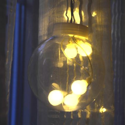 LED Різдвяна гірлянда-штора WISH BALLS 108xLED/8 функцій 4,5 м теплий білий