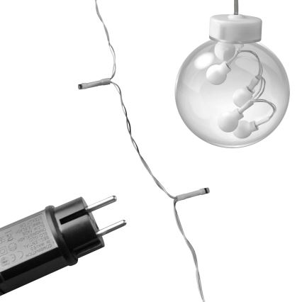 LED Різдвяна гірлянда-штора WISH BALLS 108xLED/8 функцій 4,5 м теплий білий