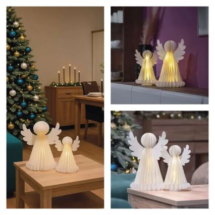 LED-різдвяна прикраса 20xLED/6xAA ангели