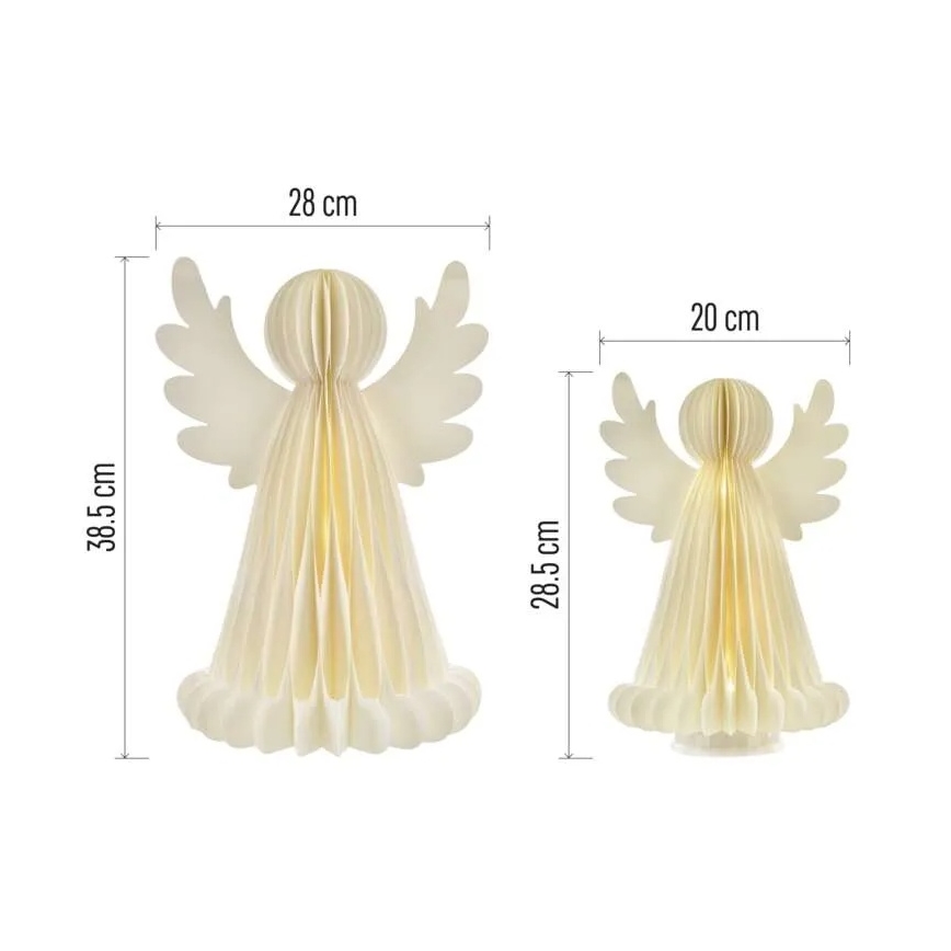 LED-різдвяна прикраса 20xLED/6xAA ангели