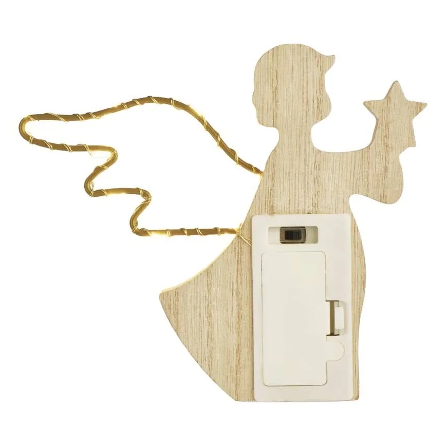 LED Різдвяна прикраса 8xLED/2xAAA янгол