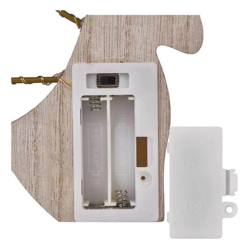 LED Різдвяна прикраса 8xLED/2xAAA янгол