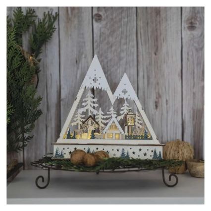 LED Різдвяна прикраса LED/0,6W/2xAA різдвяний пейзаж