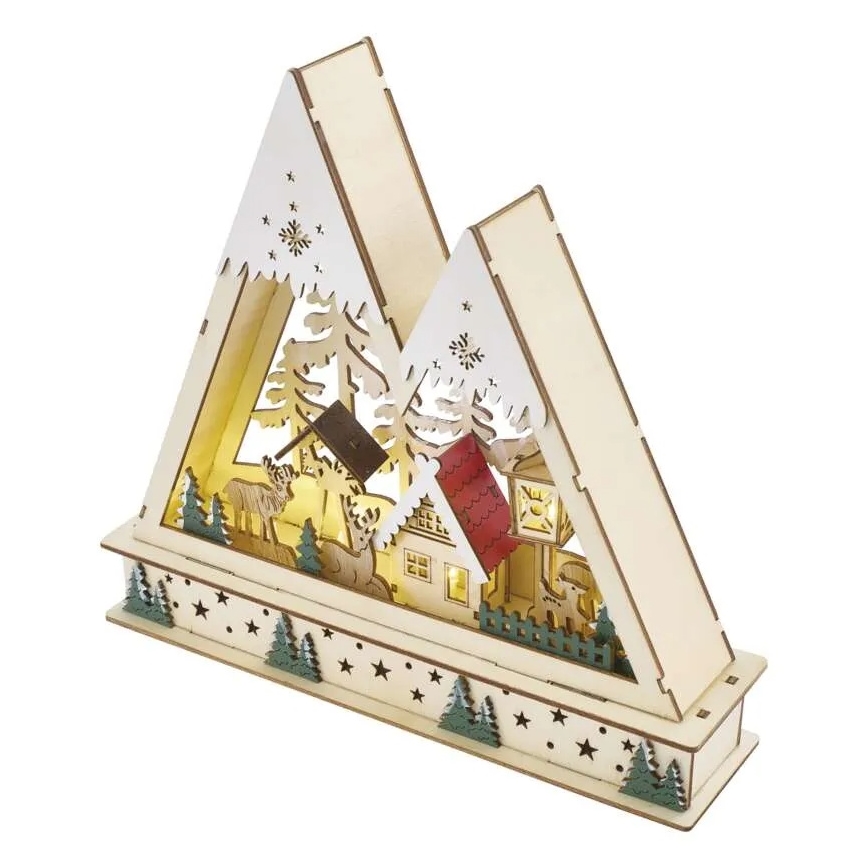 LED Різдвяна прикраса LED/0,6W/2xAA різдвяний пейзаж