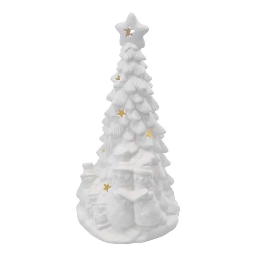 LED-різдвяна прикраса LED/2xAA — ялинка, тепле біле світло