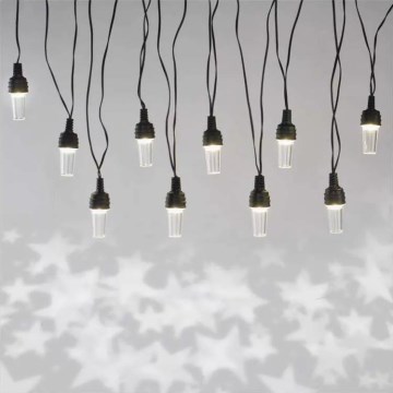 LED Різдвяна вулична гірлянда 10xLED/9,5 m IP44 холодне біле світло