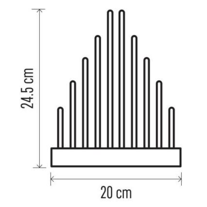 LED Різдвяний свічник 10xLED/3xAA білий