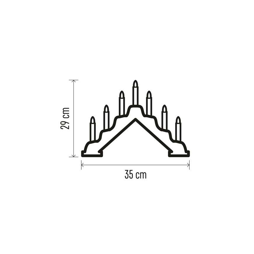 LED Різдвяний свічник 7xLED/2xAA білий