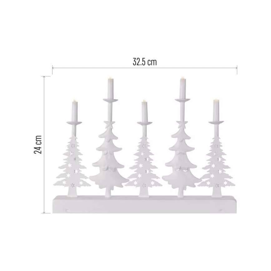LED Різдвяний свічник LED/2xAA білий