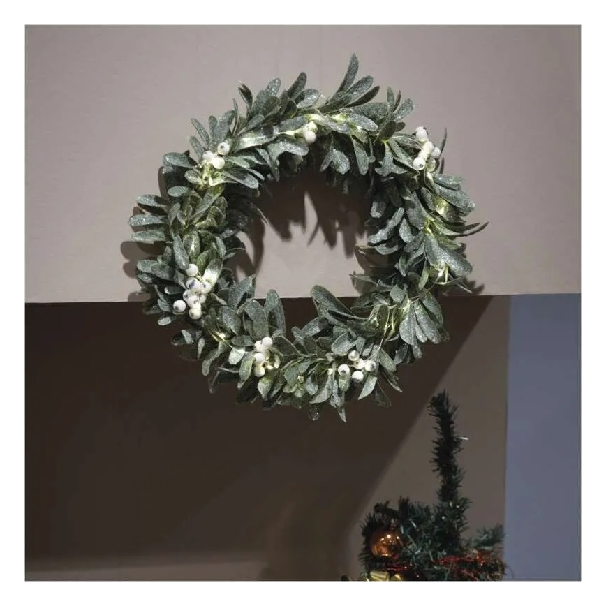 LED Різдвяний вінок 25xLED/3xAA діаметр 35 см