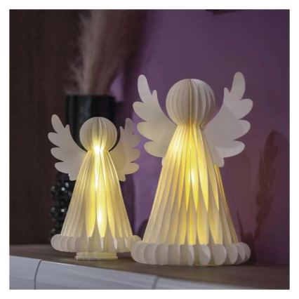 LED рождественская декорация — 20 светодиодов, питание от 6 батареек AA, ангелы