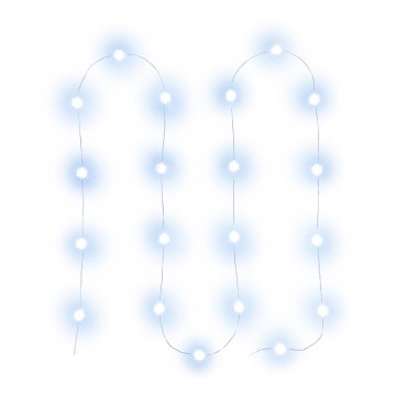 LED Рождественская гирлянда 20xLED/2xAA 2,3m холодный белый