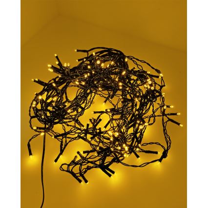 LED рождественская уличная гирлянда, 200 светодиодов, 230 В, 7,6 м, IP44, чёрная