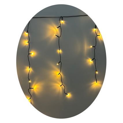 LED рождественская уличная гирлянда, 200 светодиодов, 230 В, 7,6 м, IP44, чёрная