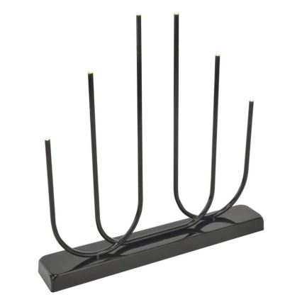 LED рождественский подсвечник 6xLED/2xAA чёрный