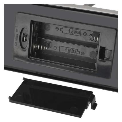 LED рождественский подсвечник 6xLED/2xAA чёрный