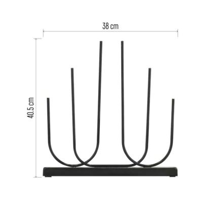LED рождественский подсвечник 6xLED/2xAA чёрный