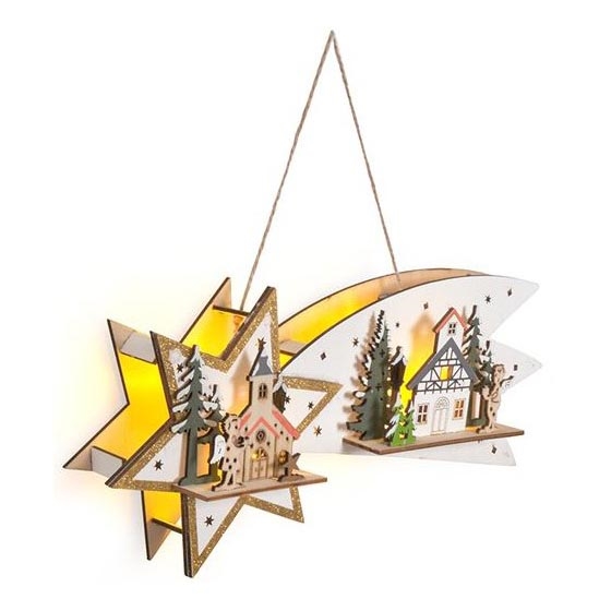 LED Рождественское украшение 10xLED/2xAA Комета