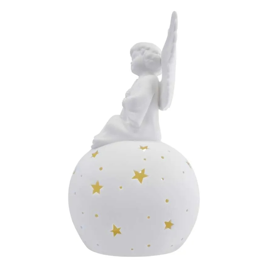 LED Рождественское украшение LED/0,4W/2xAA керамический ангел