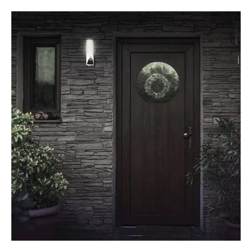 LED Розумна вулична камера зі світлом GoSmart LED/12W/230V 3200K IP65 Wi-Fi Tuya білий