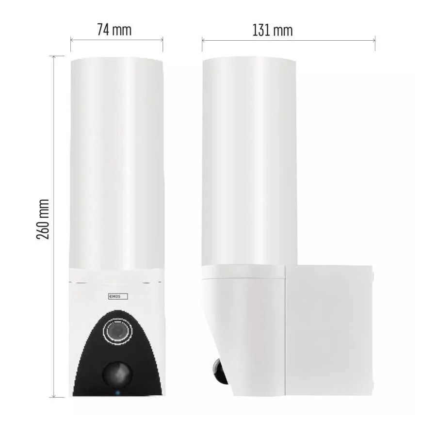LED Розумна вулична камера зі світлом GoSmart LED/12W/230V 3200K IP65 Wi-Fi Tuya білий