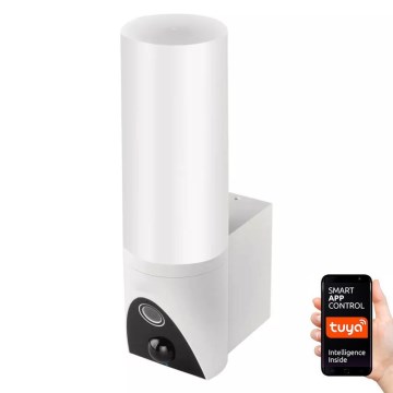 LED Розумна вулична камера зі світлом GoSmart LED/12W/230V 3200K IP65 Wi-Fi Tuya білий