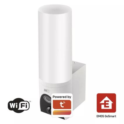 LED Розумна вулична камера зі світлом GoSmart LED/12W/230V 3200K IP65 Wi-Fi Tuya білий