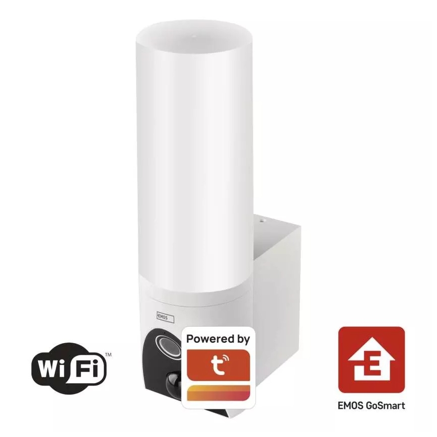 LED Розумна вулична камера зі світлом GoSmart LED/12W/230V 3200K IP65 Wi-Fi Tuya білий