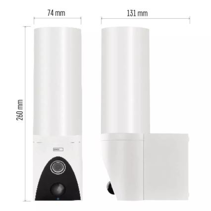 LED Розумна вулична камера зі світлом GoSmart LED/12W/230V 3200K IP65 Wi-Fi Tuya білий