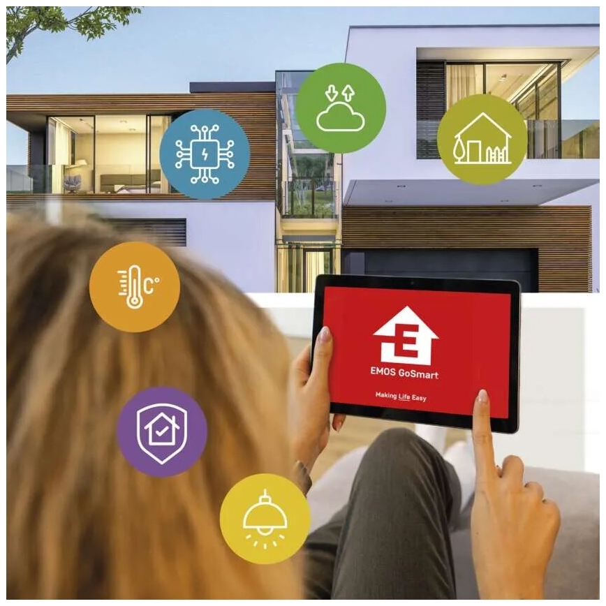 LED Розумна вулична камера зі світлом GoSmart LED/12W/230V IP65 Wi-Fi Tuya білий