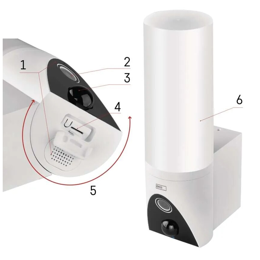 LED Розумна вулична камера зі світлом GoSmart LED/12W/230V IP65 Wi-Fi Tuya білий