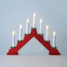 LED Різдвяний свічник 7xLED/0,2W/230V