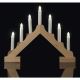 LED різдвяний свічник CANDLESTICK 7xLED/0,42W/2xAA натуральний