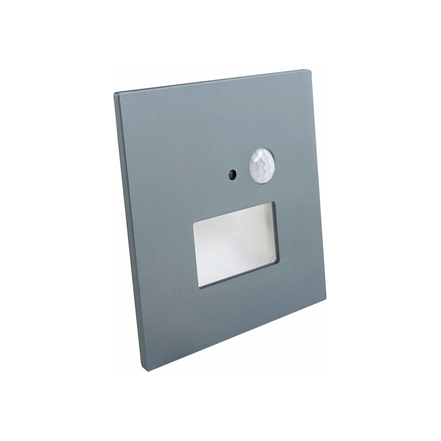 Світлодіодний сходовий світильник із датчиком руху та сутінковим датчиком LED/1,5W/230V 3000/4000/6000K антрацит