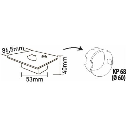 Світлодіодний сходовий світильник із датчиком руху та сутінковим датчиком LED/1,5W/230V 3000/4000/6000K антрацит
