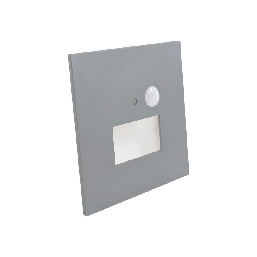 Світлодіодний світильник для сходів з датчиком руху та сутінків LED/1,5W/230V 3000/4000/6000K сріблястий
