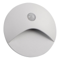 LED сходовий світильник з датчиком руху та датчиком сутінків EXIN LED/2,5W/230V 3000K IP65 білий круглий