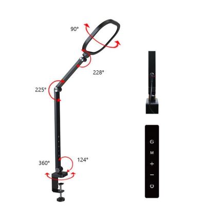 LED Сенсорна гнучка настільна лампа з регулюванням яскравості POINTIQ LED/15W/230V 3000-6500K CRI 96 чорний