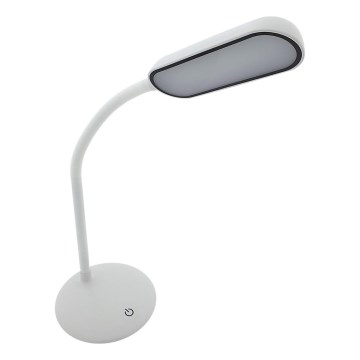 LED Сенсорна гнучка настільна лампа з регулюванням яскравості LED/6W/5V USB 1200 mAh білий