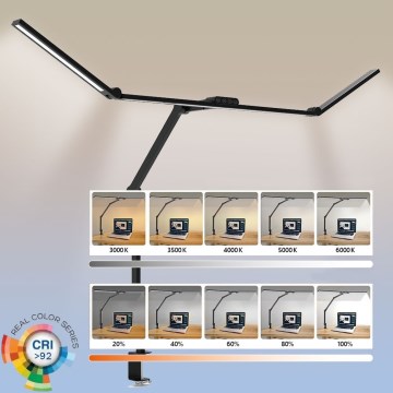 LED Сенсорна гнучка настільна лампа з регулюванням яскравості POINTIQ LED/36W/230V 3000-6500K CRI 92 чорний